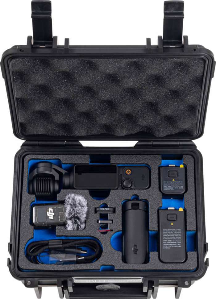 B&W Cases Type 500 for DJI Osmo Pocket 3 Creator Combo, Black | Odolný kufr pro DJI Osmo pocket creator combo