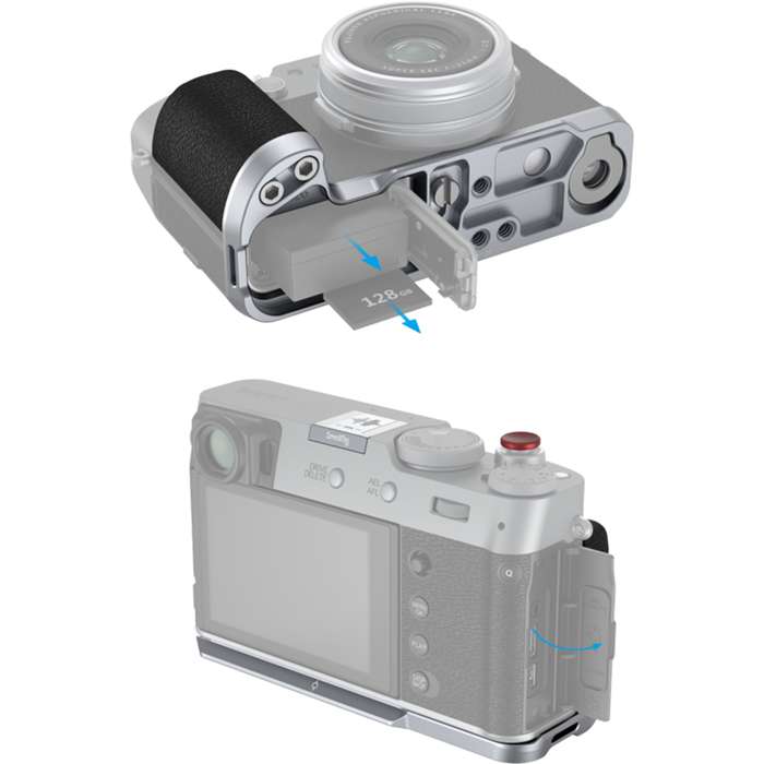 Smallrig 4555 L-Shape Grip for Fujifilm X100VI / X100V Silver