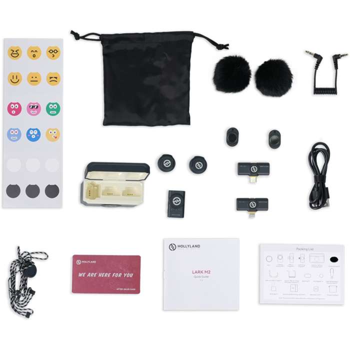 Hollyland Lark M2 Combo - 2x Bezdrátový klopový mikrofon