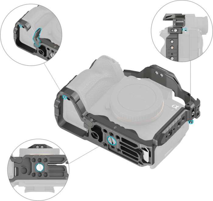 Smallrig 4481 HawkLock Quick Release Cage for Sony A 7R V / A 7 IV / A 7S III / A 1 | Klec