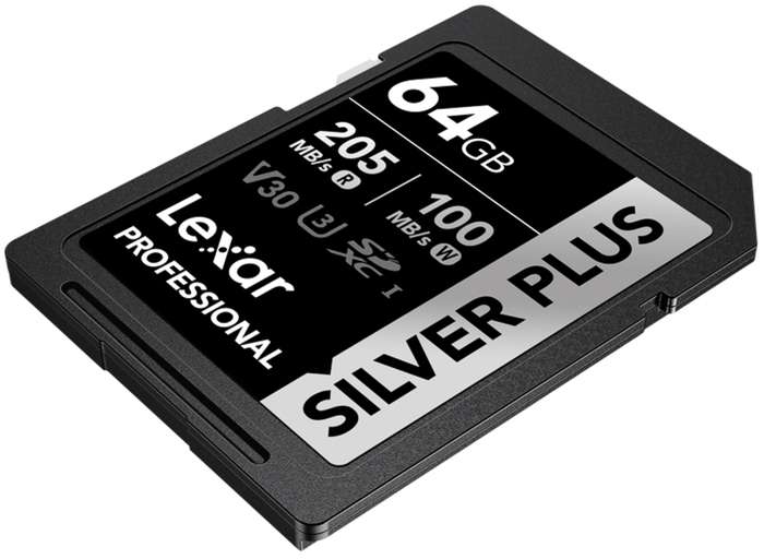 LEXAR  SDXC Professional SILVER Plus UHS-I  R205/W100 (V30) 64GB | SD karta