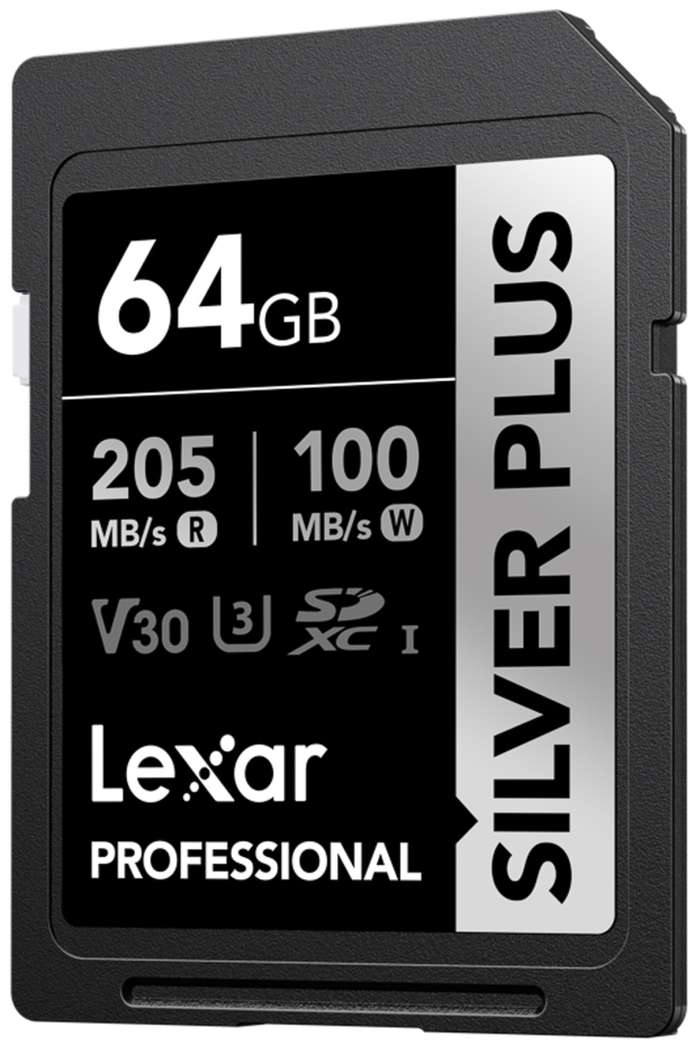 LEXAR  SDXC Professional SILVER Plus UHS-I  R205/W100 (V30) 64GB | SD karta