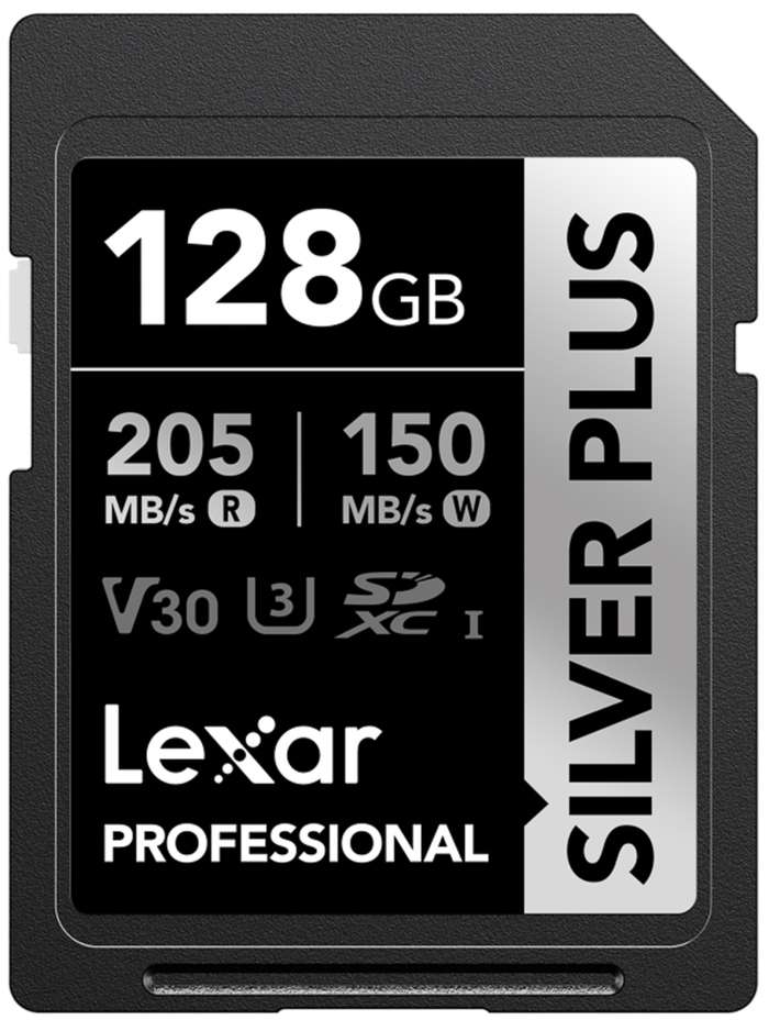 LEXAR  SDXC Professional SILVER Plus UHS-I  R205/W150 (V30) 128GB | SD karta