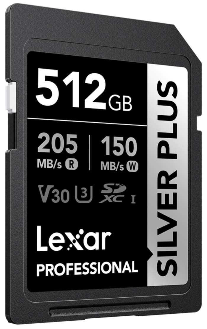 LEXAR SDXC Professional SILVER Plus UHS-I R205/W150 (V30) 512GB | SD karta