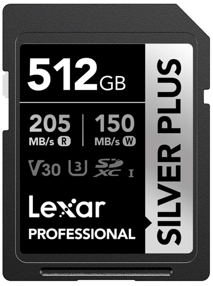 LEXAR SDXC Professional SILVER Plus UHS-I R205/W150 (V30) 512GB | SD karta