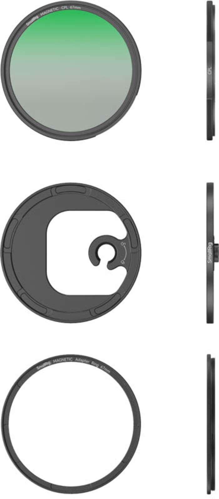 Smallrig 4727 Attachable CPL Filter s adaptérem pro M-mount Filtr (67mm) | T-mount filtr pro smartphone