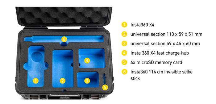 BW Outdoor Cases Type 1000 for Insta360 X4, Bronze Green