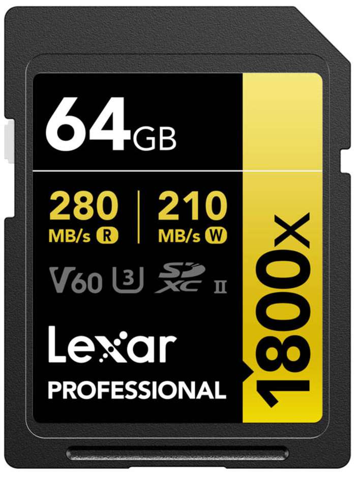 Lexar Pro 1800x SDXC U3 (V60) UHS-II R280/W210 64GB | SD karta