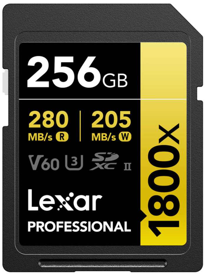 Lexar SDXC Pro 1800x U3 UHS-II R280/W205 (V60) 256GB