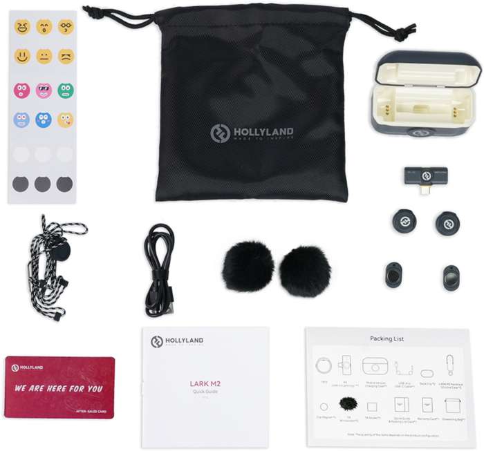 Hollyland Lark M2 USB-C - Bezdrátový klopový mikrofon USB-C (Duo,Shine Charcoal)