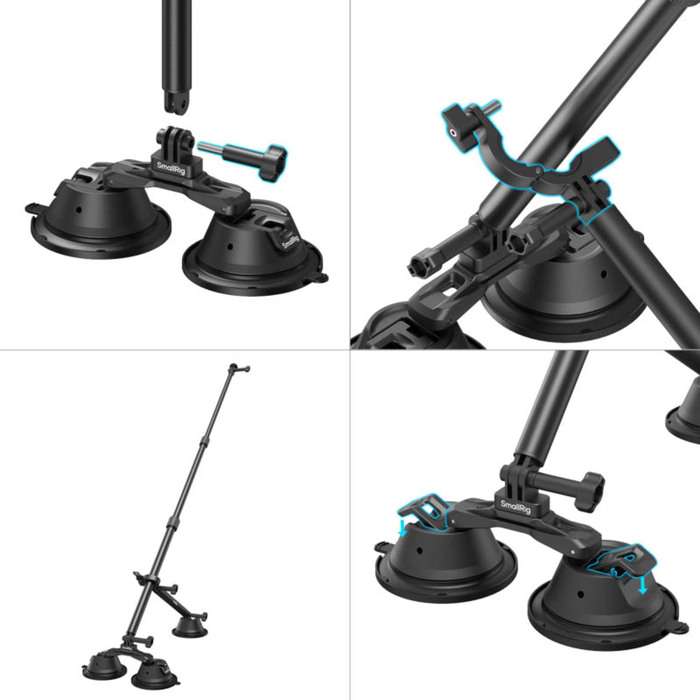 Smallrig 4380 Camera Suction Cup Car Mount Kit for Panoramic Shooting  | rameno pro akční kamery