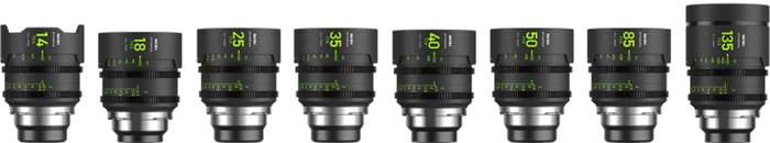 NiSi Cine Lens Set Athena Prime Master (8 Lenses) E-Mount (Without Drop-In Filter) | 14, 18, 25, 35, 40, 50, 85, 135
