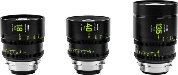 NiSi  Cine Lens Set Athena Prime Add-On (3 Lenses) RF-Mount | 18, 40, 135