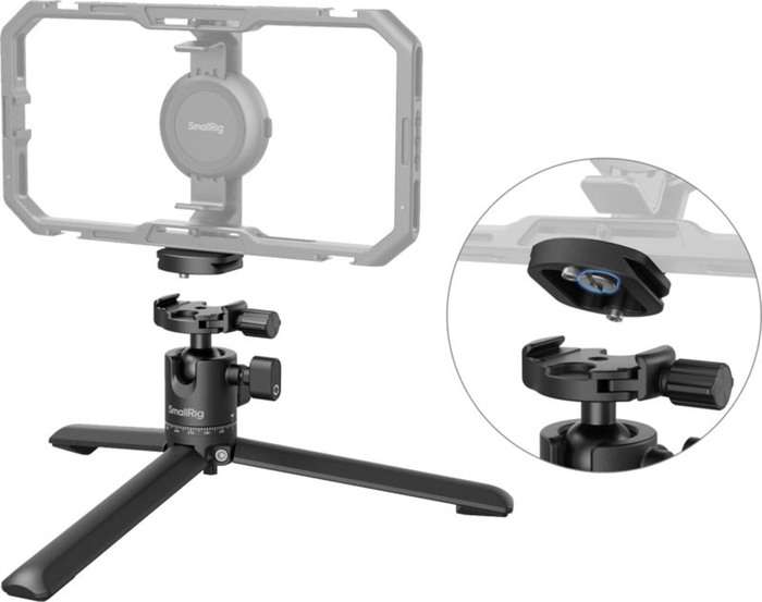 Smallrig 4630 Metal Tabletop Tripod with Arca-Swiss Quick Release Plate and Panoramic Ball Head