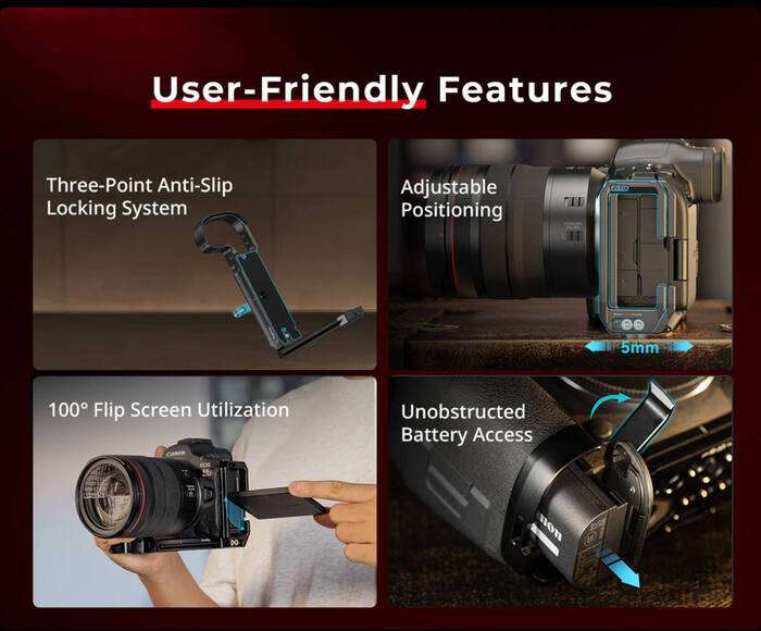 SmallRig  4983 L-Shape Mount Plate for Canon EOS R5 Mark II |  L-plate