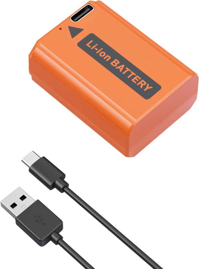 Smallrig 4965 NP-FW50 USB-C Rechargeable Camera Battery Orange
