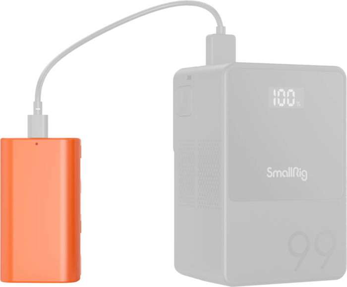 Smallrig 4971 NP-F550 USB-C Rechargeable Camera Battery Orange