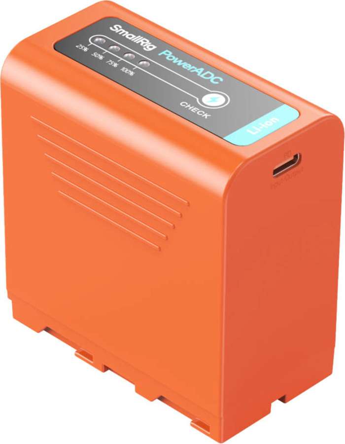 Smallrig 4972 NP-F970 USB-C Rechargeable Camera Battery Orange