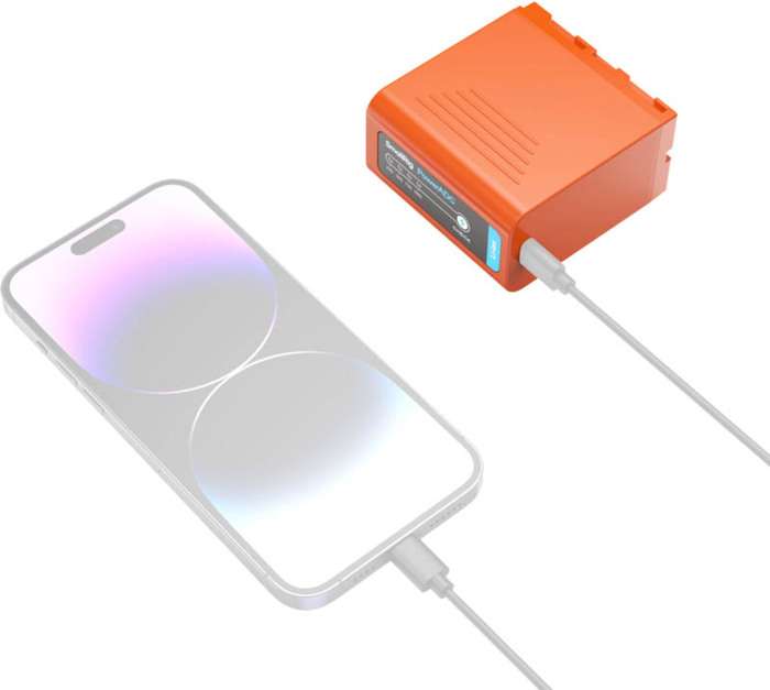 Smallrig 4972 NP-F970 USB-C Rechargeable Camera Battery Orange