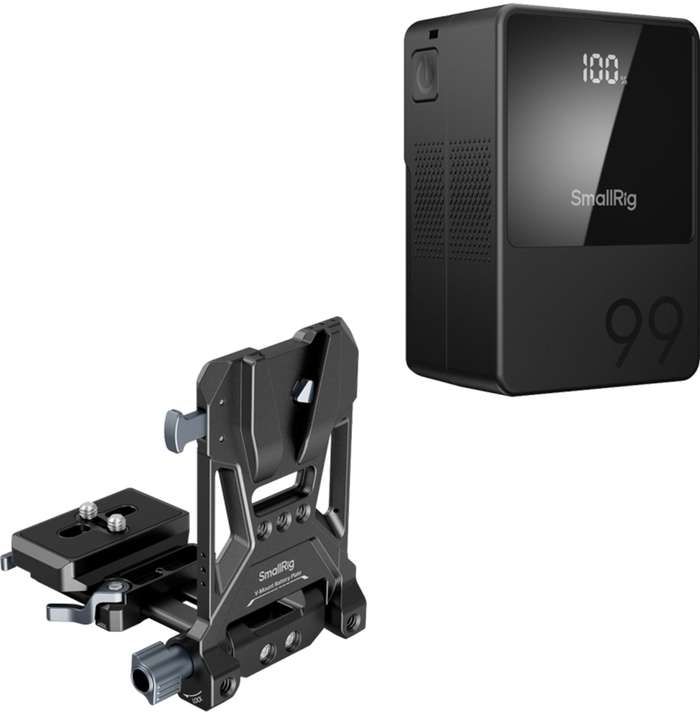 SmallRig 5048 VB99 mini V Mount Battery Kit (3580 + 4064) | V Mount baterie s držákem