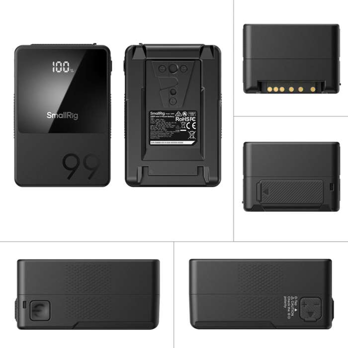 SmallRig 5048 VB99 mini V Mount Battery Kit (3580 + 4064) | V Mount baterie s držákem