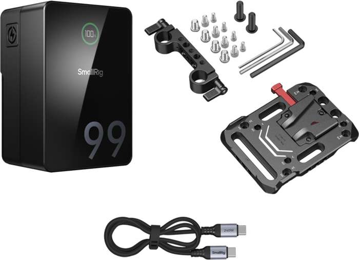 SmallRig 5047 VB99 Pro mini V Mount Battery Kit (4292 + 3016) | V Mount baterie s držákem