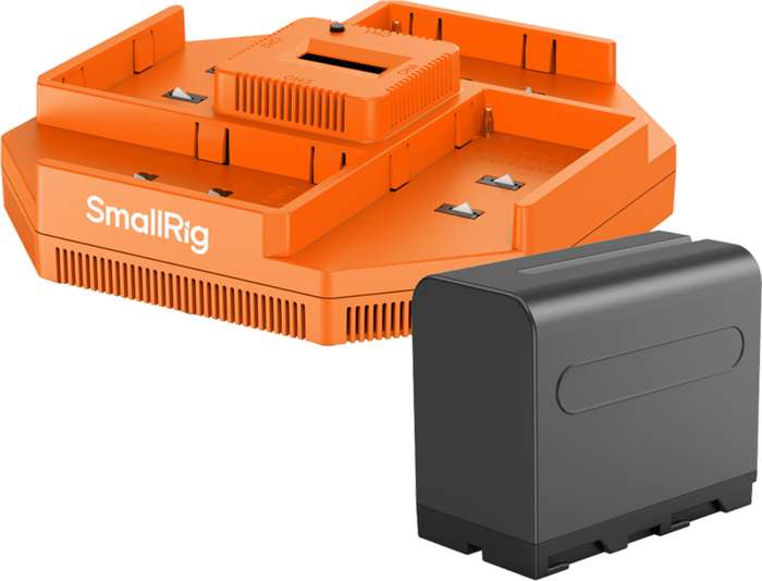 SmallRig  4834 NP-F970 4-Channel Camera Battery Charger & 4-Battery Kit  | 4 portová nabíječka +  4x baerie