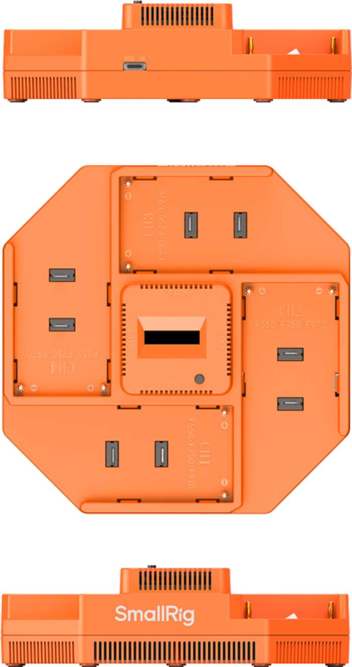 SmallRig  4837 NP-F 4-Channel Camera Battery Charger
