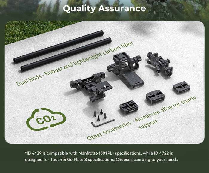 SmallRig  4429 Wildlife Photography Lens Support Kit (501PL) | podpora teleobjektivů s Manfrotto 501 PL