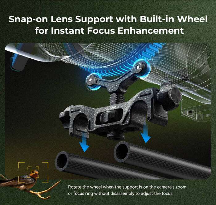 SmallRig  4429 Wildlife Photography Lens Support Kit (501PL) | podpora teleobjektivů s Manfrotto 501 PL