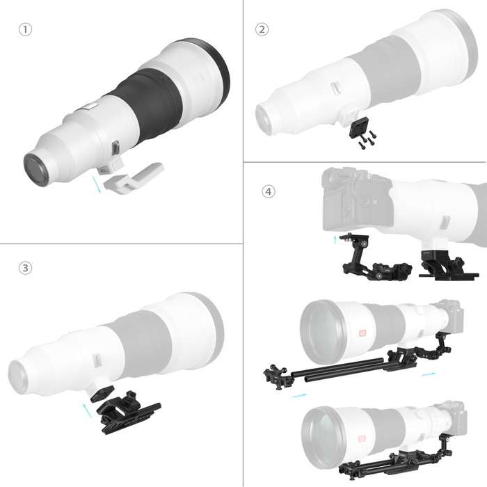 SmallRig  4429 Wildlife Photography Lens Support Kit (501PL) | podpora teleobjektivů s Manfrotto 501 PL