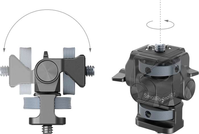 SmallRig  4886 Swivel and Tilt Adjustable Monitor Support with 1/4"-20 Screws | Držák monitoru šroub 1/4