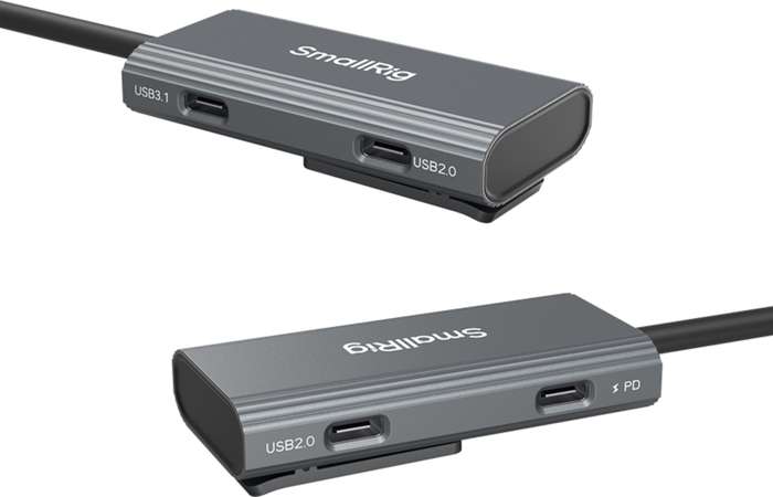 SmallRig  4598 USB-C Hub 4-in-1 PD/USB-C 3.1/USB-C 2.0 with Audio Adapter | USB-C Hub