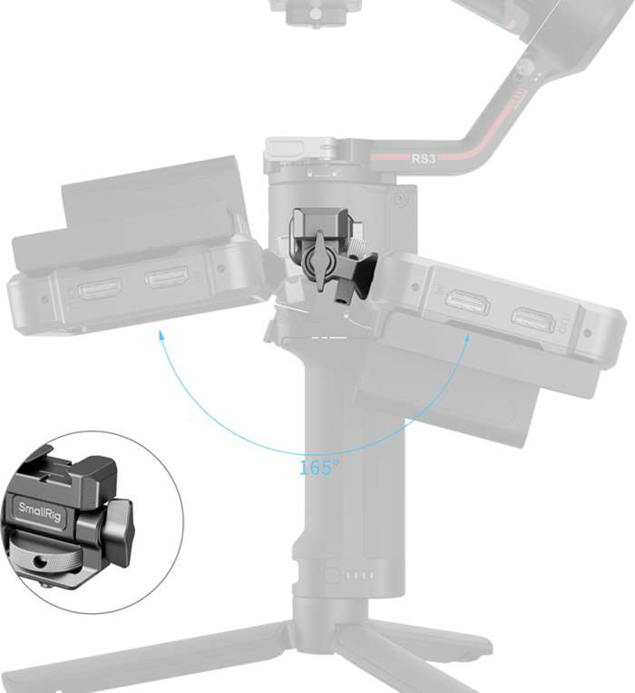 SmallRig  4637 HawkLock H21 Monitor Support for DJI Stabilizers | rameno pro monitor
