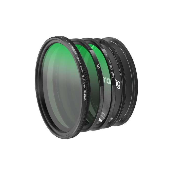 SmallRig  4726 5-in-1 Attachable Filter Kit VND 2-32 & CPL & 1/4 Effect Black Mist (67mm) |  T-mount set filtrů pro telefony