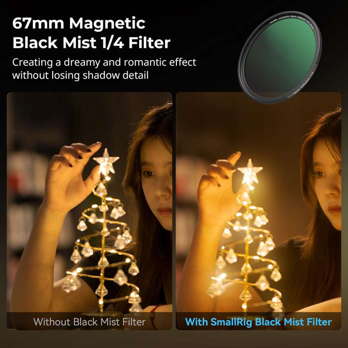 SmallRig  4726 5-in-1 Attachable Filter Kit VND 2-32 & CPL & 1/4 Effect Black Mist (67mm) |  T-mount set filtrů pro telefony