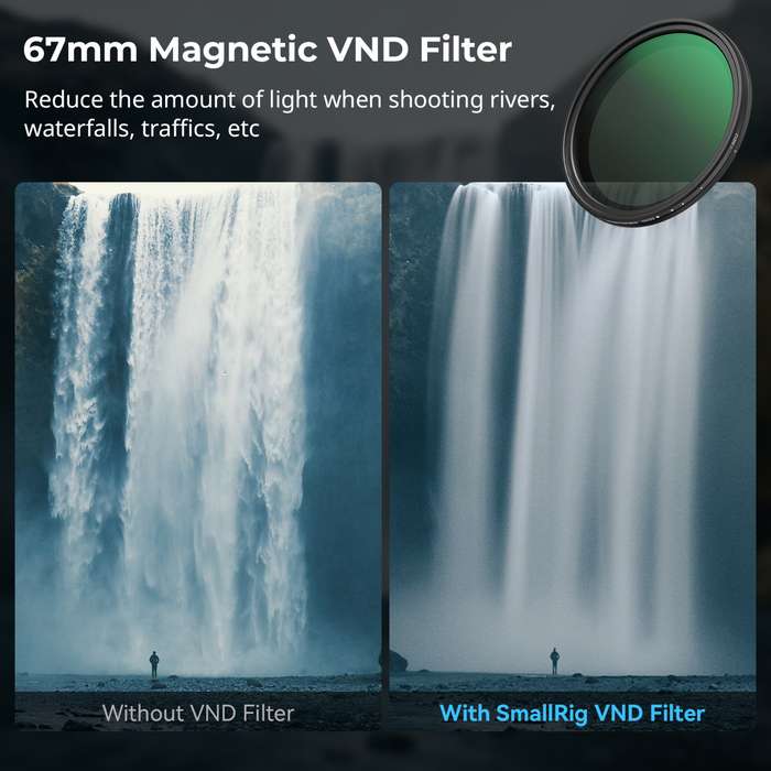 SmallRig  4726 5-in-1 Attachable Filter Kit VND 2-32 & CPL & 1/4 Effect Black Mist (67mm) |  T-mount set filtrů pro telefony