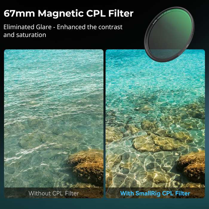 SmallRig  4726 5-in-1 Attachable Filter Kit VND 2-32 & CPL & 1/4 Effect Black Mist (67mm) |  T-mount set filtrů pro telefony