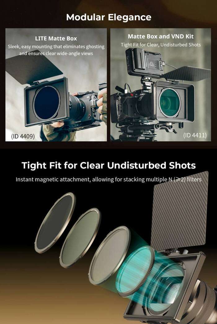 SmallRig  4652 White Diffusion Filter Kit | Set white mist filtrů pro matte box