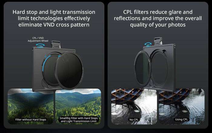 SmallRig  5011 Matte Box Kit With CPL & VND Filters | Matte box s CPL a VND pro objektivy 67-95 mm