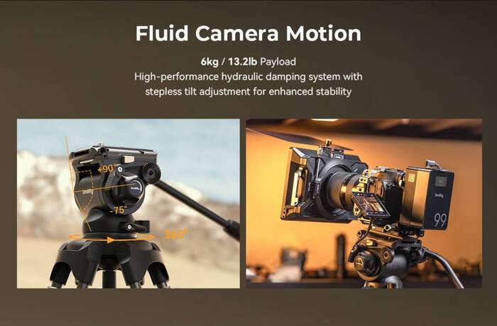 SmallRig  4686 Heavy-Duty Fluid Head Video Tripod Kit AD-01S  |  Video stativ