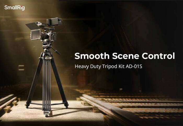 SmallRig  4686 Heavy-Duty Fluid Head Video Tripod Kit AD-01S  |  Video stativ