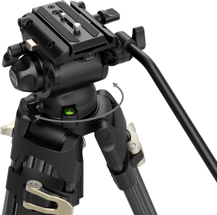 SmallRig  4686 Heavy-Duty Fluid Head Video Tripod Kit AD-01S  |  Video stativ