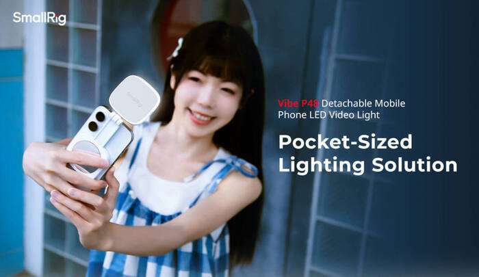 SmallRig  4933 Vibe P48 Detachable Mobile Phone LED Video Light White | Světlo pro smartphone s nastavitelnou teplotou
