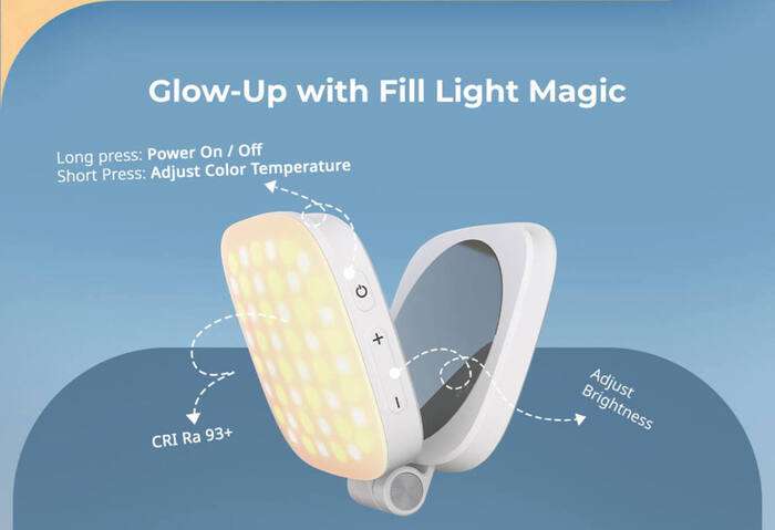 SmallRig  4933 Vibe P48 Detachable Mobile Phone LED Video Light White | Světlo pro smartphone s nastavitelnou teplotou