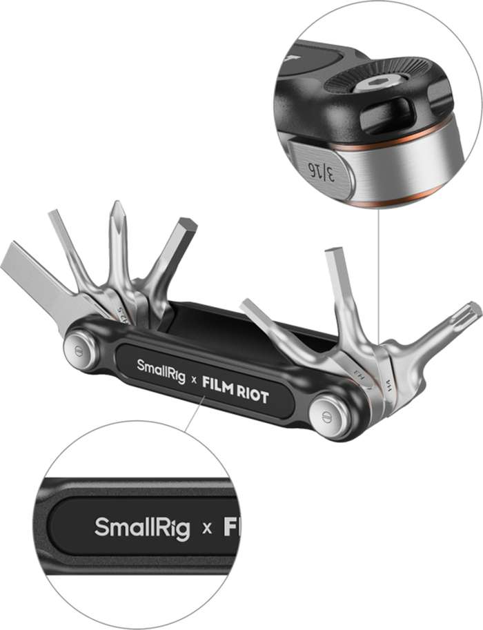 SmallRig  4374 x FILM RIOT 7-in-1 Folding Wrench Set with Multiple Angle Positioning Black | nářadí