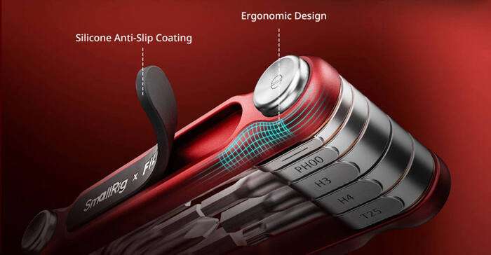 SmallRig  4811 x FILM RIOT 7-in-1 Folding Wrench Set with Multiple Angle Positioning Red | Nářadí