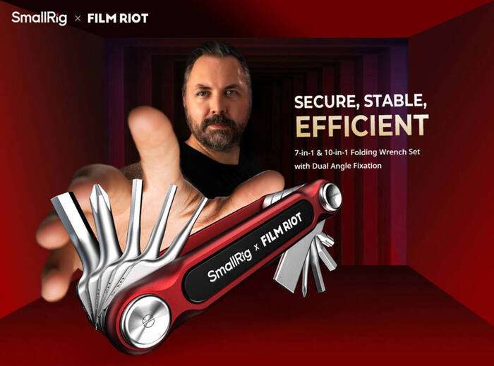 SmallRig  4813 x FILM RIOT 10-in-1 Folding Wrench Set with Multiple Angle Positioning Red |  nářadí