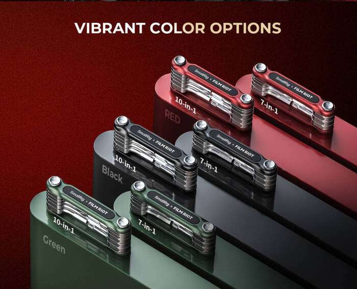 SmallRig  4813 x FILM RIOT 10-in-1 Folding Wrench Set with Multiple Angle Positioning Red |  nářadí