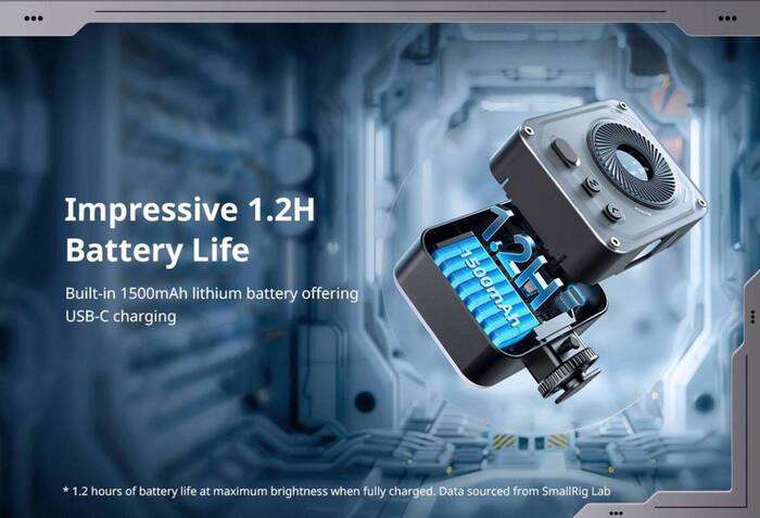 SmallRig  4660 Vibe P96 Pro mini LED Video Light Black | Mini LED světlo s nastavitelnou teplotou